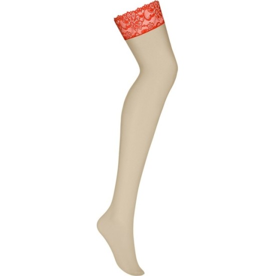 Obsessive 838-STO-3 STOCKINGS RED L/XL