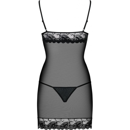 Obsessive WONDERIA CHEMISE & THONG BLACK L/XL