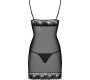 Obsessive WONDERIA CHEMISE & THONG BLACK L/XL