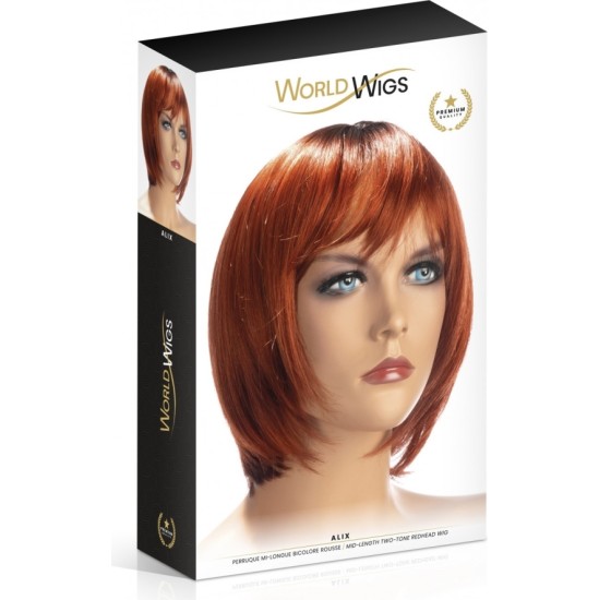 World Wigs АЛИКС ПАРИК СРЕДНИЙ МАЛЕНА БИКОЛОР РЫЖАЯ