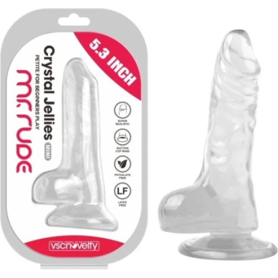 Vscnovelty REALISTIC PENIS CRYSTAL JELLIES CLEAR 13.5 CM