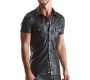 Demoniq LUCA WETLOOK SHIRT WITH CLAMPS BLACK L