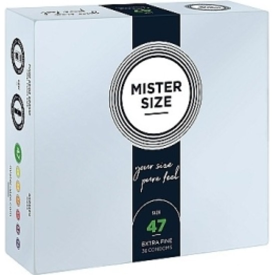 Mister Size Preservativos KONDOMI MISTER SIZE PURE FEEL EXTRA FINE 47 MM 36 UDS