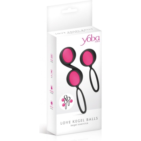 Yoba SET 2 PINK-BLACK SILICONE CHINESE BALLS