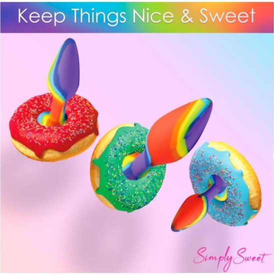 Xr - Simply Sweet RAINBOW SILICONE PLUG SET