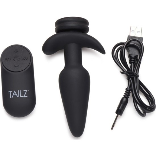 Xr - Tailz VIBRATOR PLUG W/ CONTROL AND 3 DIFFERENT TAILS