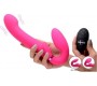 Xr - Strap U DOUBLE INFLATABLE HARNESS W/ REMOTE AND PINK USB CLITORIS PUSHBUTTON