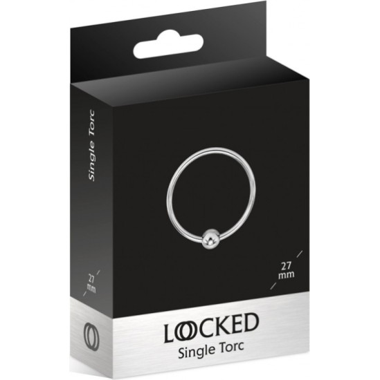 Locked VIENAS TORC PLIENINIS ŽIEDAS 27 MM