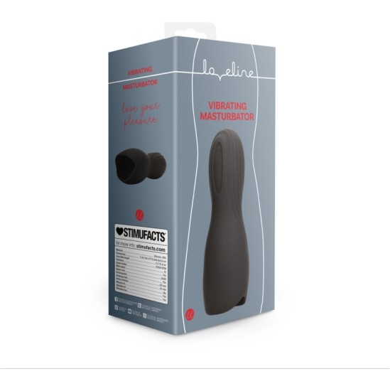 Loveline MASTURBADOR PENE VIBRADOR C/ PUNTOS USB NEGRO