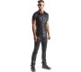 Demoniq LUCA WETLOOK SHIRT WITH CLAMPS BLACK L