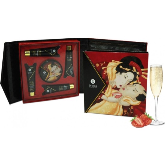 Shunga SECRET GEISHA STRAWBERRY CHAMPAGNE KIT