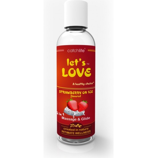 Nature Body LET'S LOVE MASAGE GLIDE zemeņu saldējums 100ml