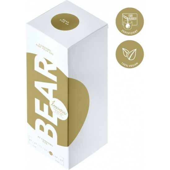 Loovara BEAR VEGAN PREzervatyvai 60 MM 42 UDS