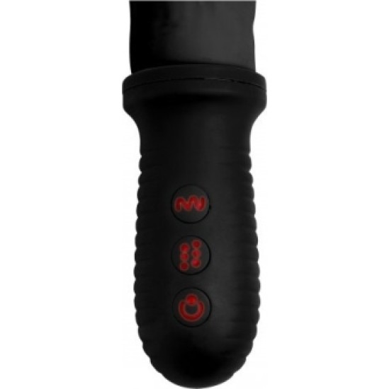 Xr - Masterseries JUODAS SILIKONINIS USB VIBRATORIUS-IMPRESORIUS 2920 CM