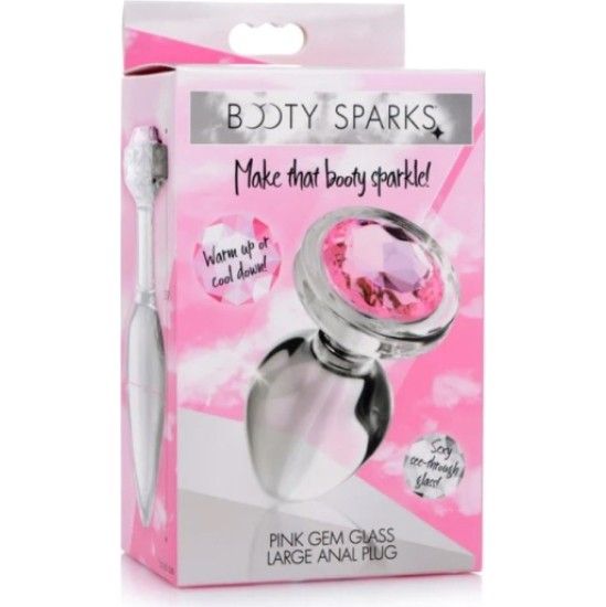 Xr - Booty Sparks CRYSTAL PLUG WITH PINK STONE S