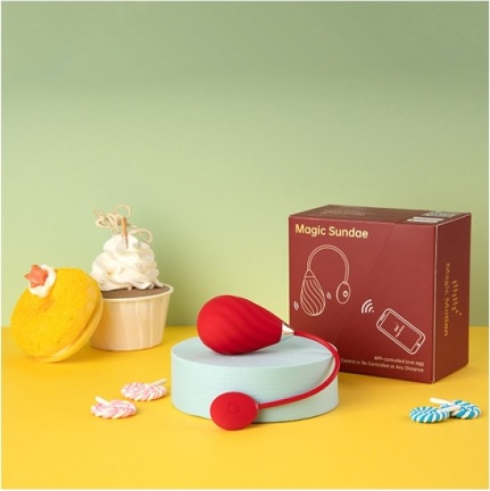 Magic Motion LIETOTNE VIBRATOR EGG MAGIC SUNDAE RED