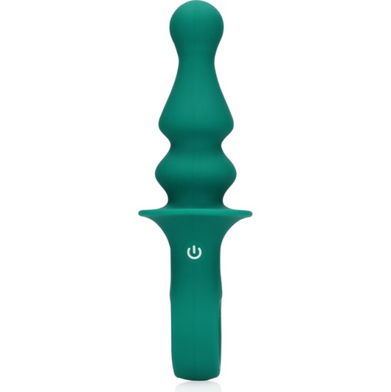 Loveline PAWN STRIATED GREEN SILICONE ANAL VIBRATOR