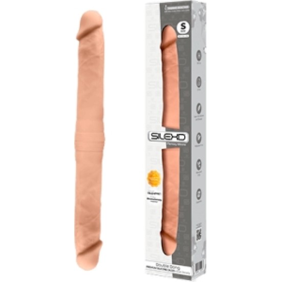 Silexd SILIKONA DILDO DOUBLE DONG MODELIS 1 15 S FLESH"