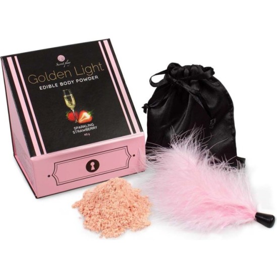 Secret Play EDIBLE POWDER KIT & DUSTER - SPARKLING STRAWBERRY