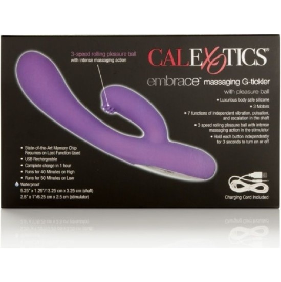 California Exotic Novelties EMBRACE MASSAGING G-TICKLER USB-ВИБРАТОР ФИОЛЕТОВЫЙ