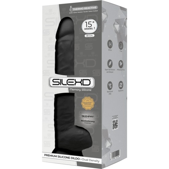 Silexd SILIKONA DILDO MODELIS 1 15 BLACK"