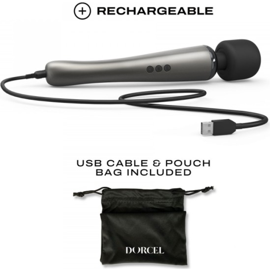 Dorcel Hõbedane USB MEGAWAND MASSER