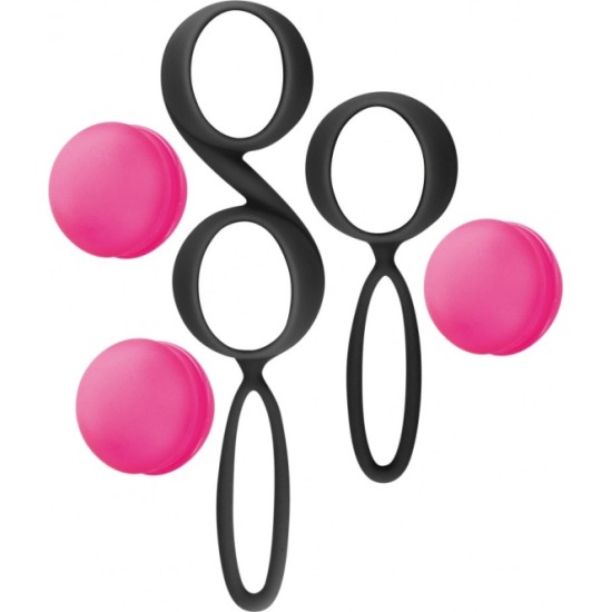 Yoba SET 2 PINK-BLACK SILICONE CHINESE BALLS