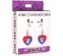 Xr - Charmed LIGHT UP HEART SILICONE NIPPLE CLAMPS WITH LED LIGHT