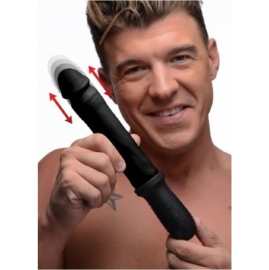 Xr - Masterseries BLACK SILICONE USB VIBRATOR-IMPRESSOR 2920 CM