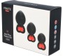 Virgite - Essentials SET PISTIK X3 E14 SILICONE BLACK-RUBY SÜDA