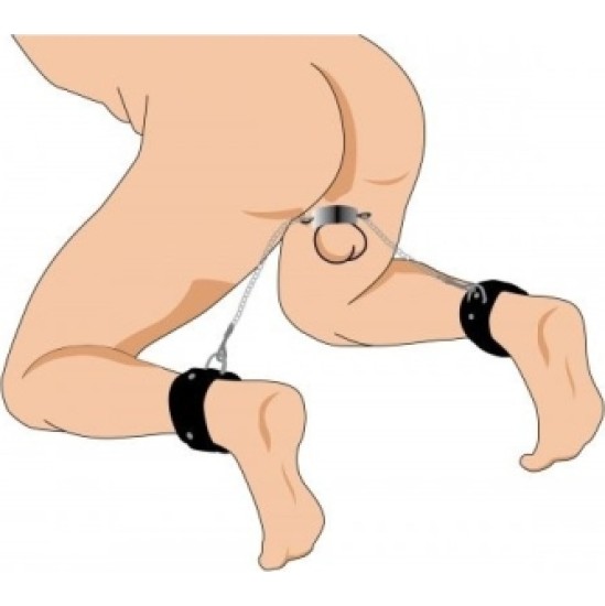 Xr - Masterseries ANKLE CUFFS W/ TESTICLES STRANGULATOR RING