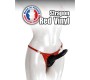 Réel RED VINYL STRAP-ON THONG