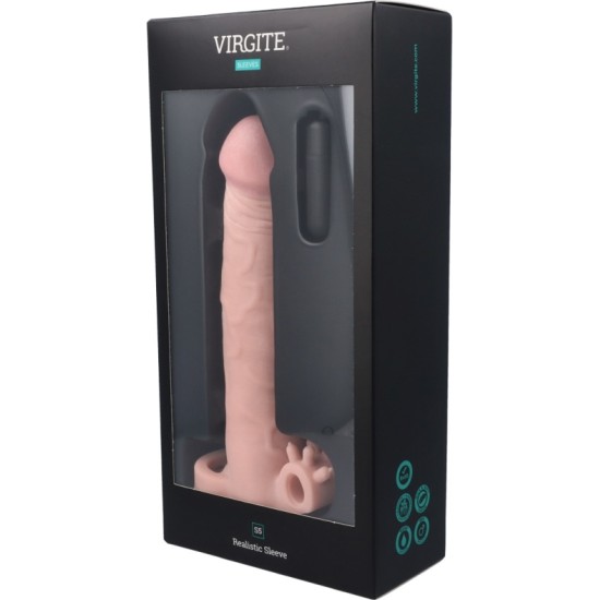 Virgite - Sleeves REALISTLIK PEENISE KEHT S5 LIHA 19 CM VIBRATSIOONIGA