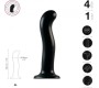 Strap-On-Me SILIKONA DILDO PUNKTA STIMULĀTORS P/G BLACK XL