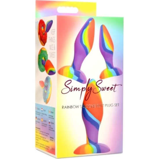 Xr - Simply Sweet RAINBOW SILICONE PLUG SET