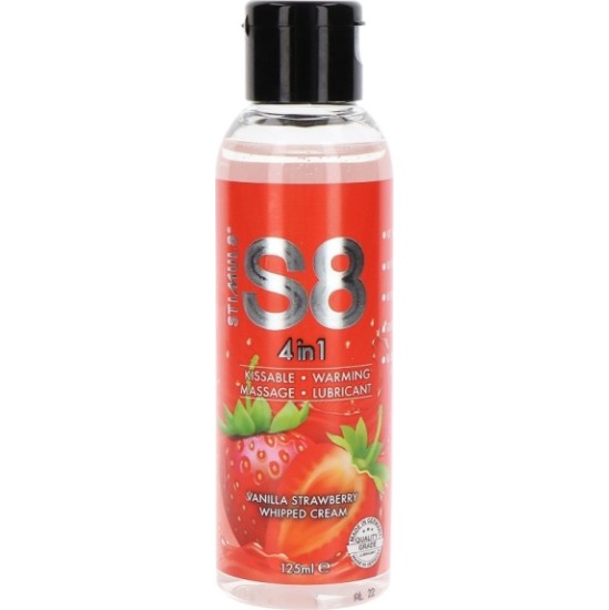 Stimul8 S8 4 IN 1 LUBRICANT STRAWBERRY-VANILLA 125 ML