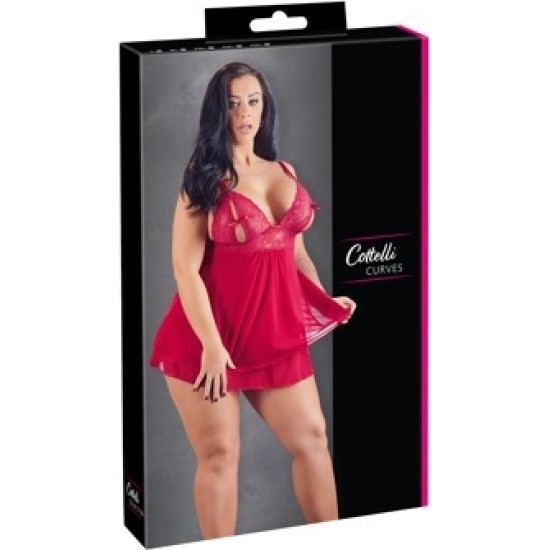 Cottelli Curves Babydoll punane 4XL