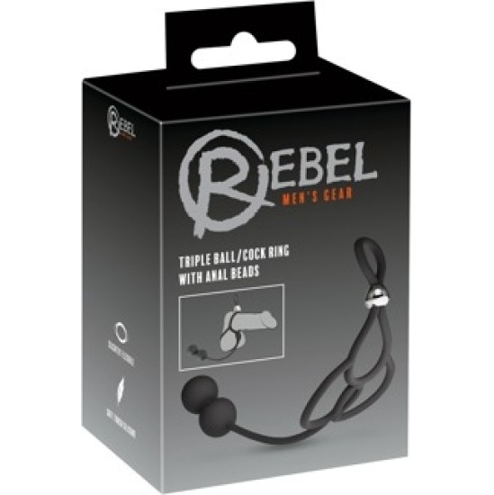 Rebel Triple Ball/Cock Ring wi