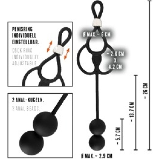 Rebel Triple Ball/Cock Ring wi