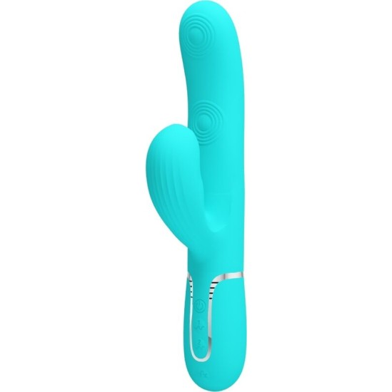 Pretty Love Flirtation PRETTY LOVE - PERLITA MULTIFUNCTION 3 IN 1 G-SPOT VIBRATOR AQUA GREEN