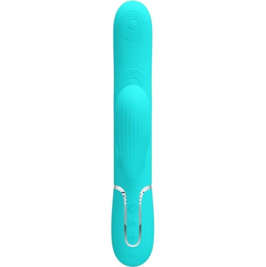 Pretty Love Flirtation PRETTY LOVE — PERLITA MULTIFUNCTION 3 IN 1 G-POTA VIBRATORS AQUA GREEN