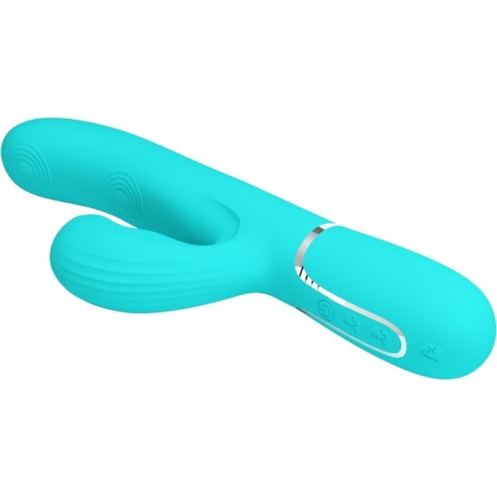 Pretty Love Flirtation PRETTY LOVE – PERLITA MULTIFUNCTION 3 IN 1 G-SPOT VIBRATOR AQUA GREEN