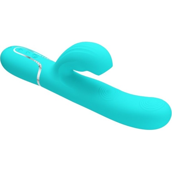 Pretty Love Flirtation PRETTY LOVE – PERLITA MULTIFUNCTION 3 viename G-TAŠKO VIBRATORIAUS AQUA GREEN