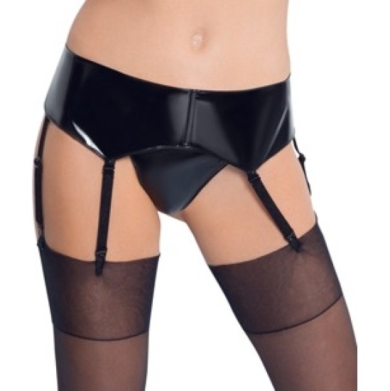 Black Level Vinyl Suspender Belt S