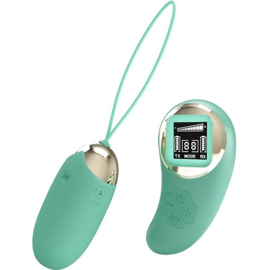 Prettylove Mina Vibrating Egg with Digital Screen remote control green