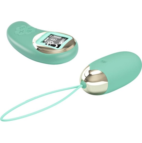 Prettylove Mina Vibrating Egg with Digital Screen remote control green