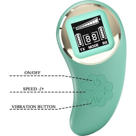 Prettylove Mina Vibrating Egg with Digital Screen remote control green