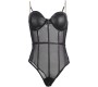 Subblime Teddies SUBBLIME - BLACK CHAIN SUSPENDERS Bodysuit S/M