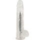 Crystal Caurspīdīgs vibrators 24,5 cm