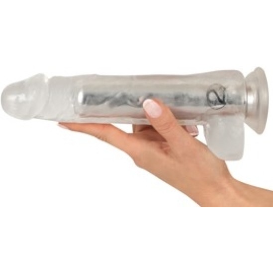 Crystal Caurspīdīgs vibrators 24,5 cm